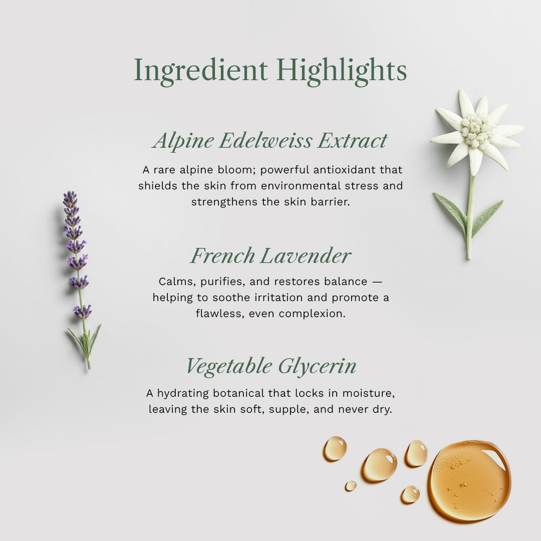 Gentle Glow Cleanser Flower extracts